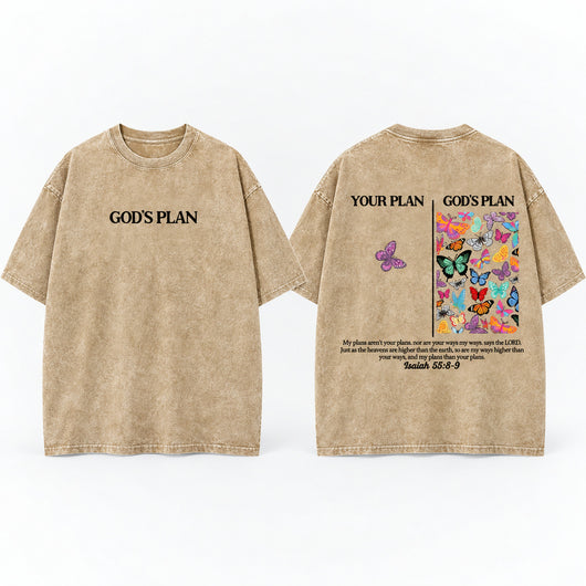 God's Plan Washed Cotton T-Shirt