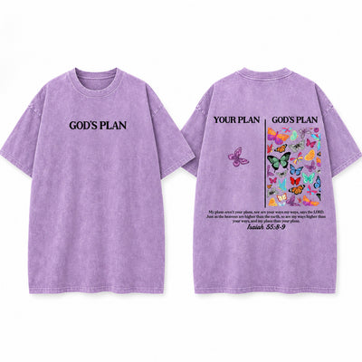 God's Plan Washed Cotton T-Shirt